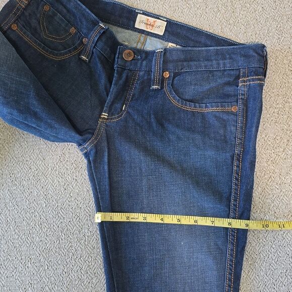 Frankie B Vintage Y2K Low Rise Dark Wash Flare Jeans - Size 8 - Picture 11 of 14